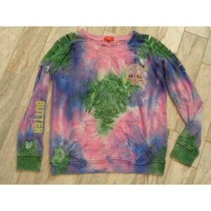 Butter girls youth large tye dyed sequined skelton sweatshirt